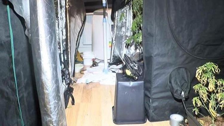 Rezidansın 15. katındaki uyuşturucu serasına polis baskını