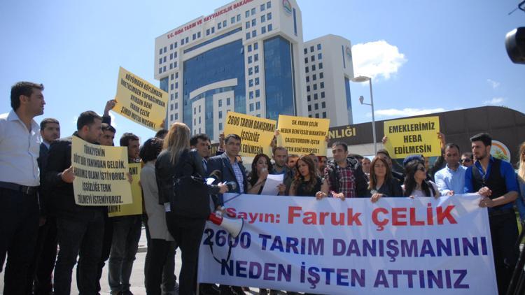 Bakanlık önünde ‘tarım’ protestosu