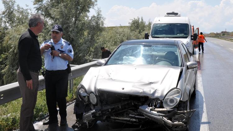 Dolu yağınca kontrolden çıktı