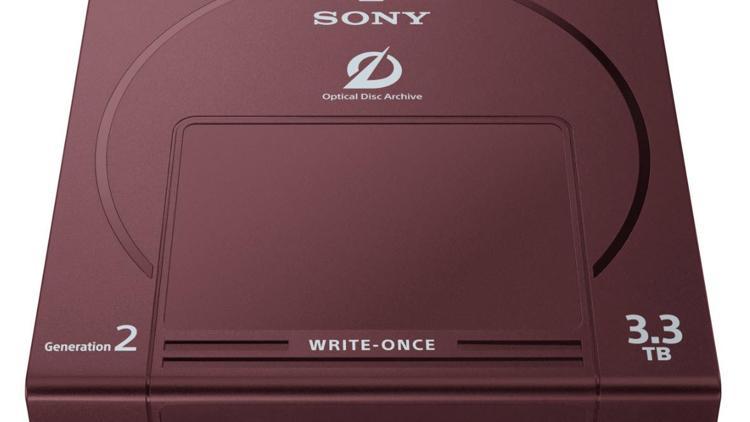 Sonyden ikinci nesil optik disk arşivi sistemi