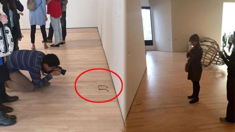 Sanat galerisinde yere gözlük koydular ve...