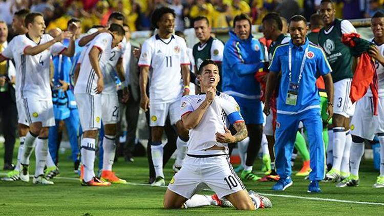 Kolombiya, James Rodriguezle çeyrek finalde
