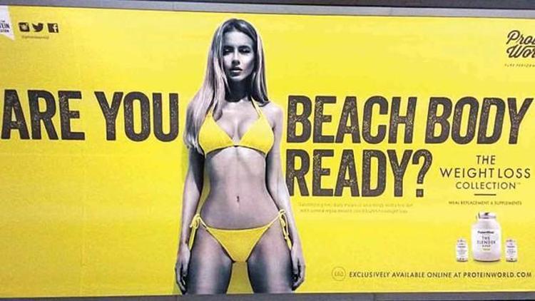 Bikinili vücut reklamı İngiltereyi ikiye böldü