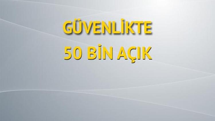 Güvenlikte 50 bin açık