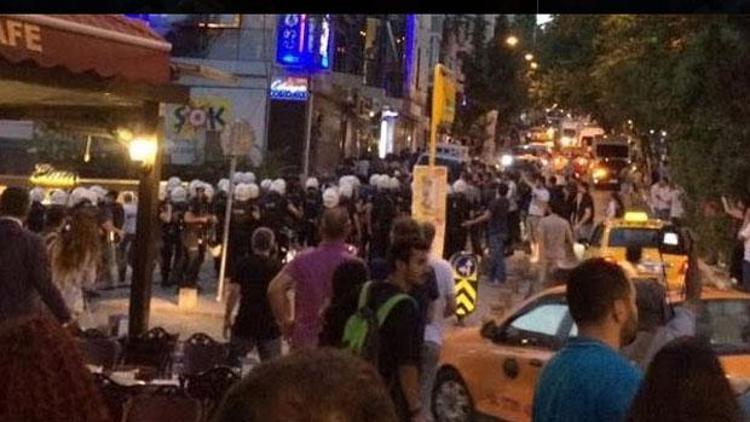 Beyoğlu Firuzağadaki eyleme polis müdahalesi