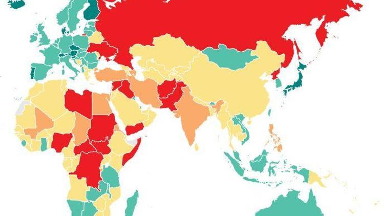 Türkiye huzur sıralamasında 145inci ülke oldu