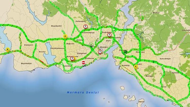 İstanbulda trafik yoğunluğu yüzde 1e düştü