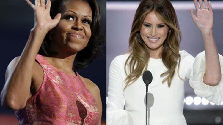 Donald Trumpın eşi Melania Trump, Michelle Obamanın konuşmasını çaldı