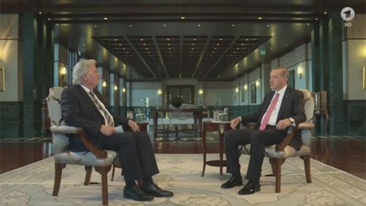 Cumhurbaşkanı Erdoğan Alman ARD televizyonuna konuştu