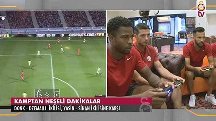 Galatasaraylı futbolcular PlayStationda kapıştı