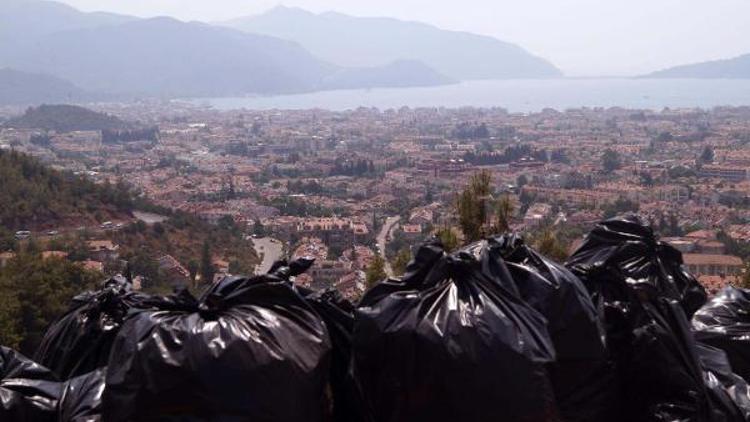 Cennet tepeden 150 torba çöp çıktı