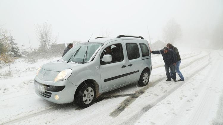 Kastamonuda kar yağışı