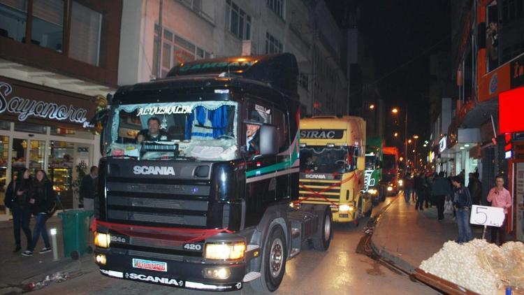 Tırlı düğün konvoyu, trafik cezasıyla son buldu