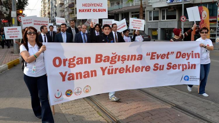 Organ bağışında farkındalık oluşturmak için yürüdüler