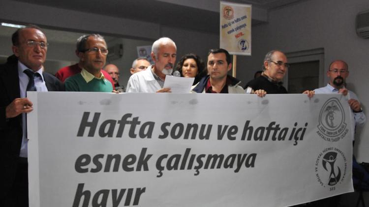 Antalya Tabip Odasından esnek çalışma sürelerine protesto