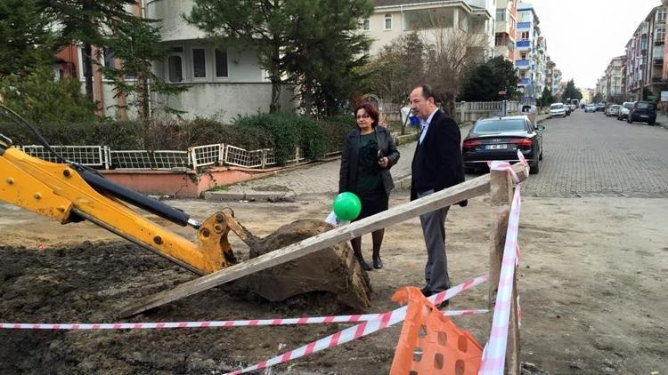 Sadık Ahmet Caddesinde yağmur suyu tahliye merkezi çalışması