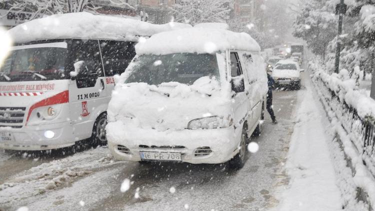 Bilecikte kar yağışı