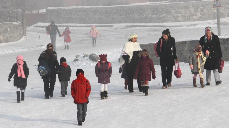 Ardahanda soğuk hava kaş ve kirpikleri bile dondurdu