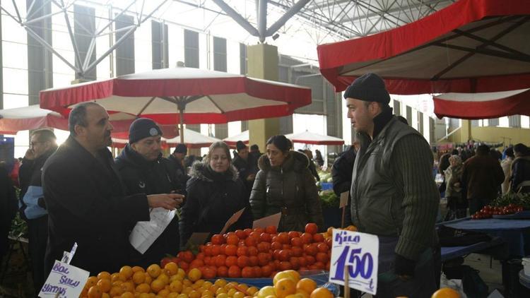 Eskişehirde pazar yerlerinde künye denetimi