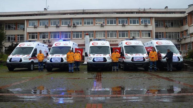 Sinopta 5 yeni ambulans hizmete girdi