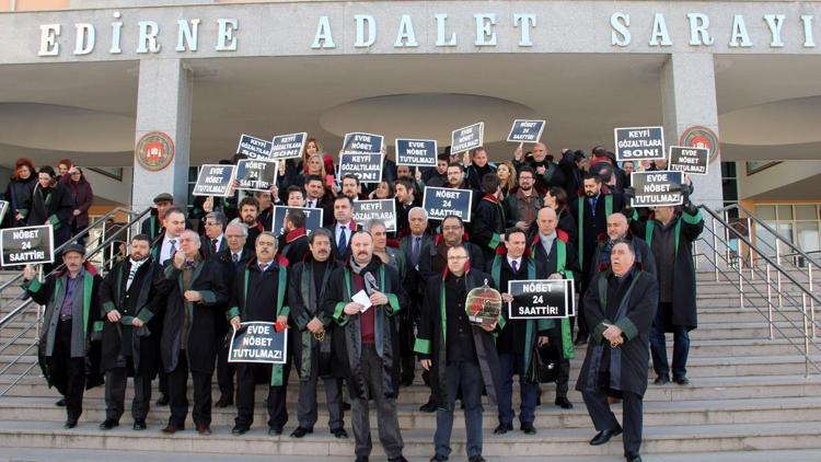 Edirnede, avukatın gözaltına alınması