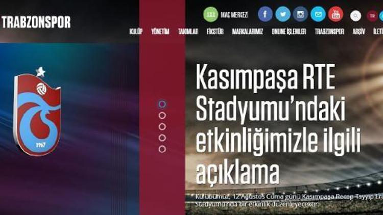 Trabzonspordan etkinlik programı açıklaması