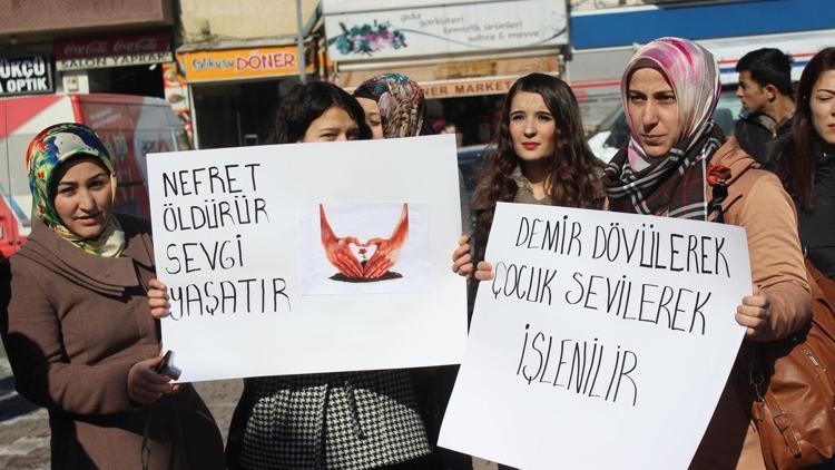 Havza’da kadın cinayetleri ve üniversite olayları protesto edildi