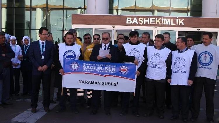 Karaman’da Sağlık-sen’den Basın Açıklaması