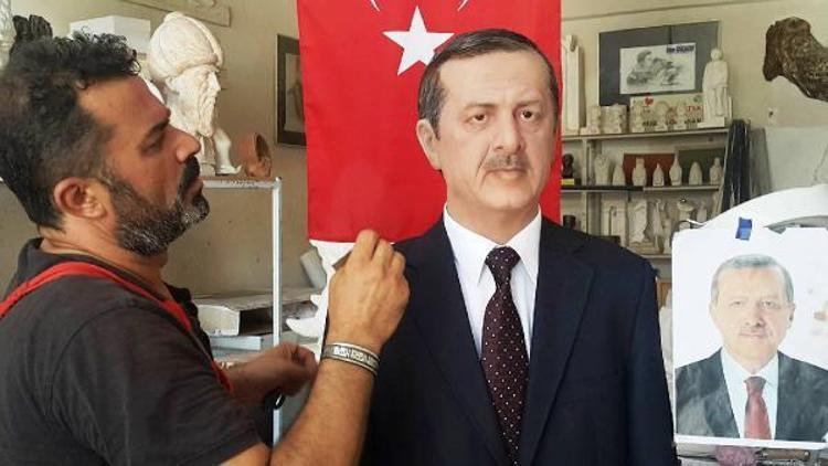 Malatyalı Heykeltıraş, Cumhurbaşkanı Erdoğanın büstünü yaptı