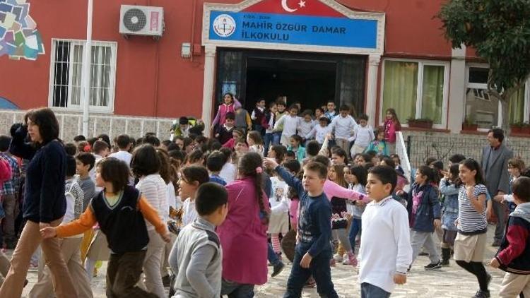 Didim Mahir Özgür Damar İlkokulu’nda Sivil Savunma Tatbikatı