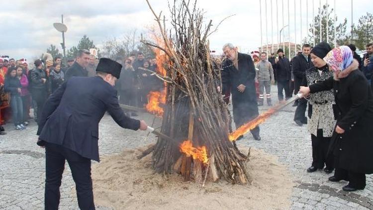 Nevruz Ateşi Edirne’de Yandı