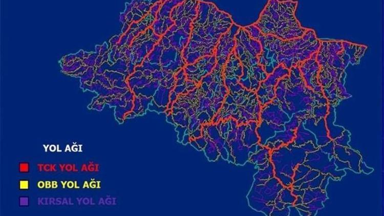 İşte Ordu’nun Yol Ağı