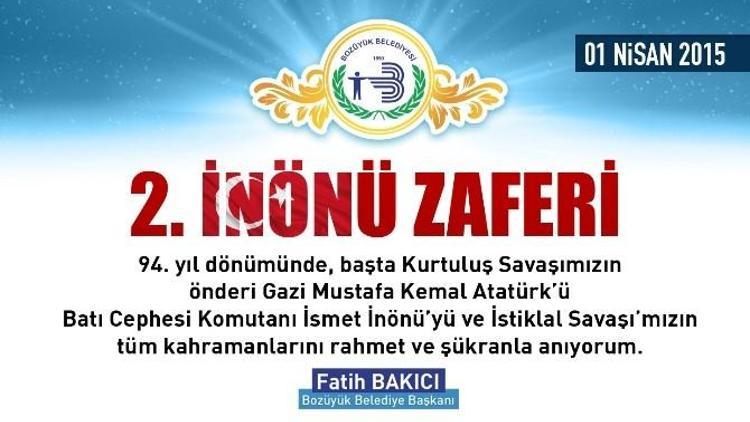 2. İnönü Zaferi’nin Yıl Dönümü