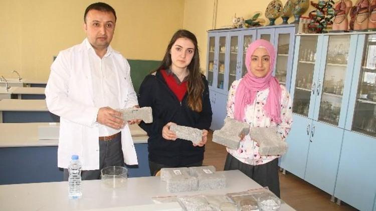 Yozgat Anadolu Lisesi Öğrenciler Kömür Külünden Parke Üretti