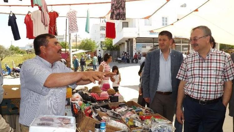 AK Parti Adayları, Bodrum’da Pazar Esnafı İle Buluştu