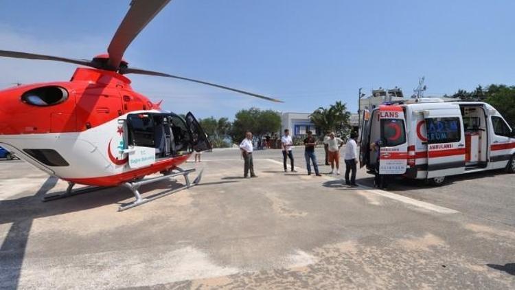 Bodrum’da Erken Doğan Bebek Ambulans Helikopterle İzmir’ Sevk Edildi