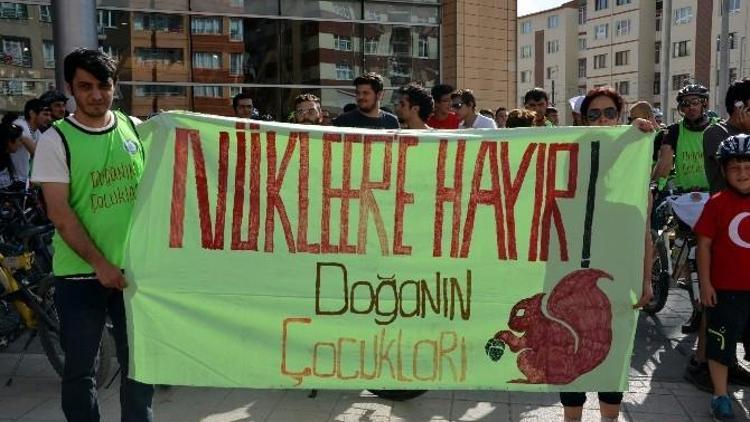 Doğanın Çocuklarından Bisikletli Nükleer Santral Protestosu