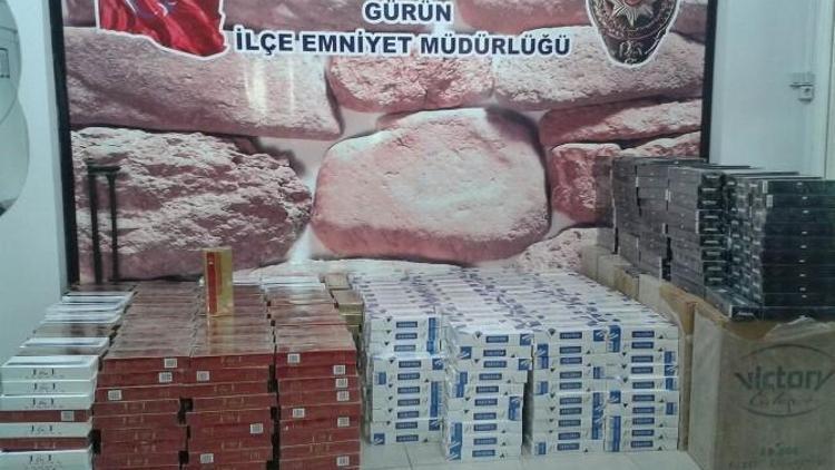 Gürün’de 19 Bin 100 Paket Kaçak Sigara Ele Geçirildi