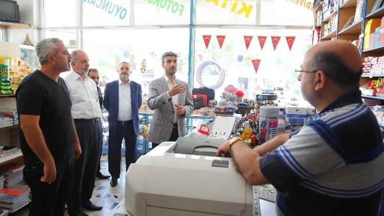 Milli İttifak Adayları Tevfik Temelli Caddesi’nde Esnafı Ziyaret Etti