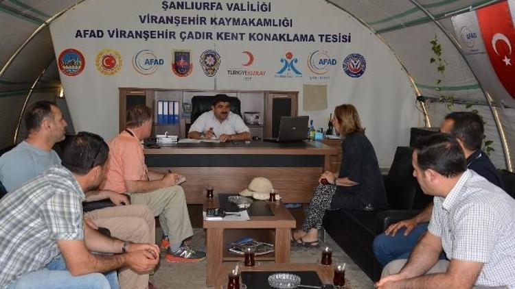 Viranşehir De Amerika Türk Koalisyonu Başkanı’ndan Çadırkente Ziyaret