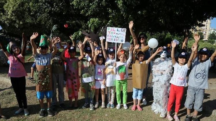 Mezitlili Öğrenciler 13 Ton Ambalaj Atığı, 27 Kilo Pil, 130 Kilo Atık Yağ Topladı