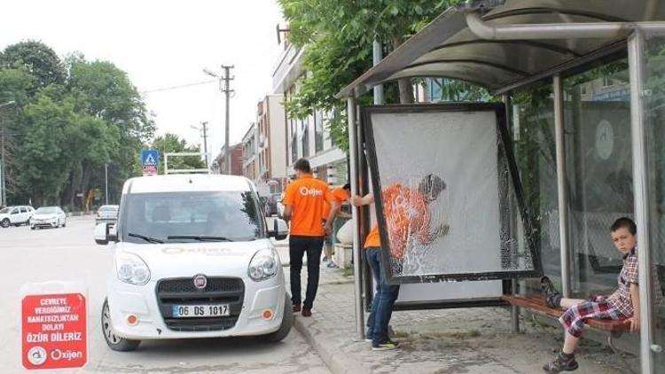 Düzce’de Duraklarda Yaz Temizliği