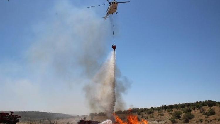 Helikopterli Yangın Tatbikatı Gerçeğini Aratmadı