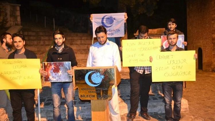 Bilecik Anadolu Gençlik Derneği Çin’in Müslümanlara Yönelik Zulmünü Protesto Etti