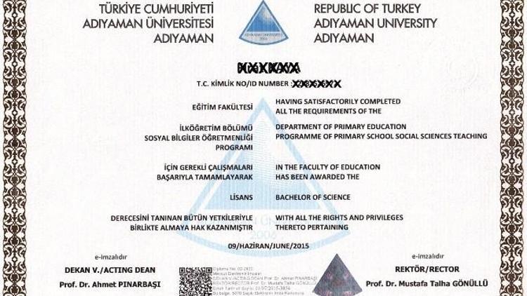 Adıyaman Üniversitesinde Elektronik İmzalı Diploma Dönemi