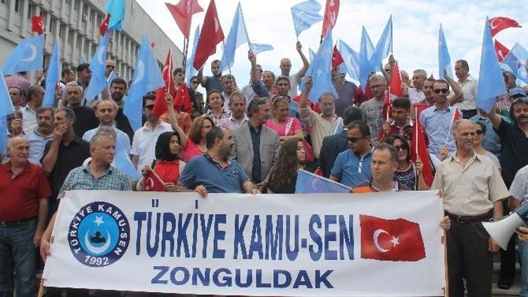 Türkiye Kamu-sen Çin Zulmü’nü Protesto Etti