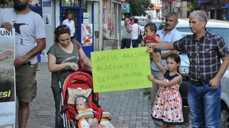 Tunceli’de Açlık Grevindeki Aileye Destek Yürüyüşü