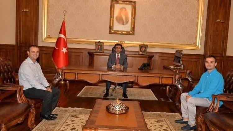 Vali Hasan Basri Güzeloğlu Göçmen Börekçisi Sahiplerini Kabul Etti