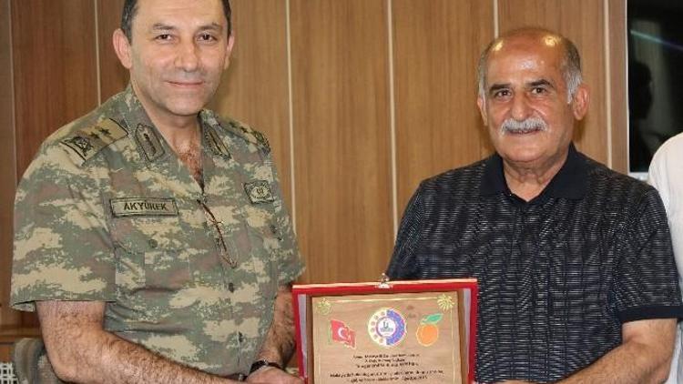 Tümgeneral Akyürek’den, Başkan Erkoç’a Veda Ziyareti