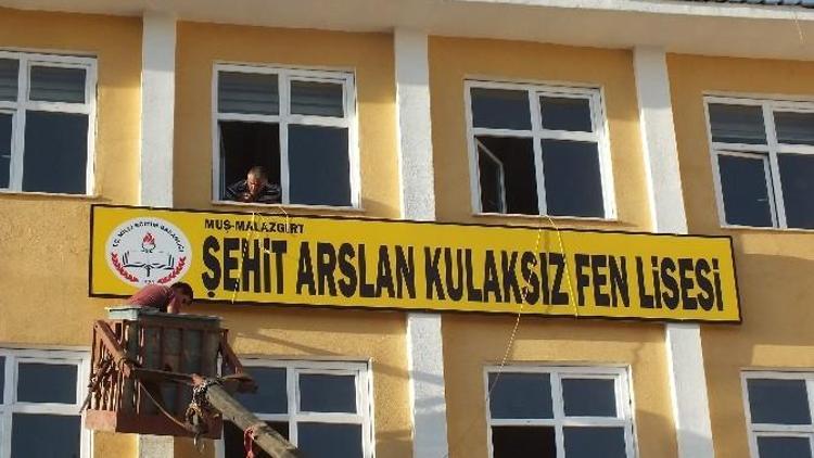 Şehit Binbaşı Kulaksız’ın Adı Okula Verildi